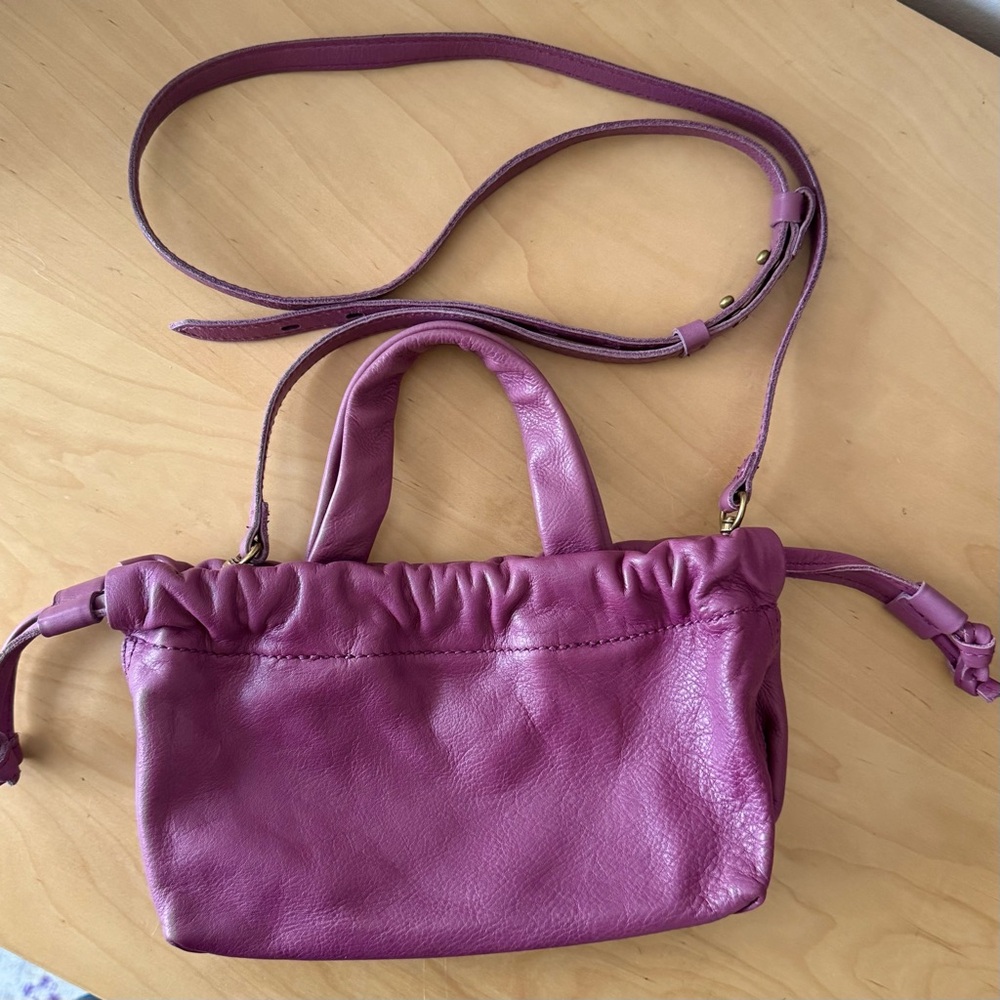 Madewell Purple Leather Crossbody Bag